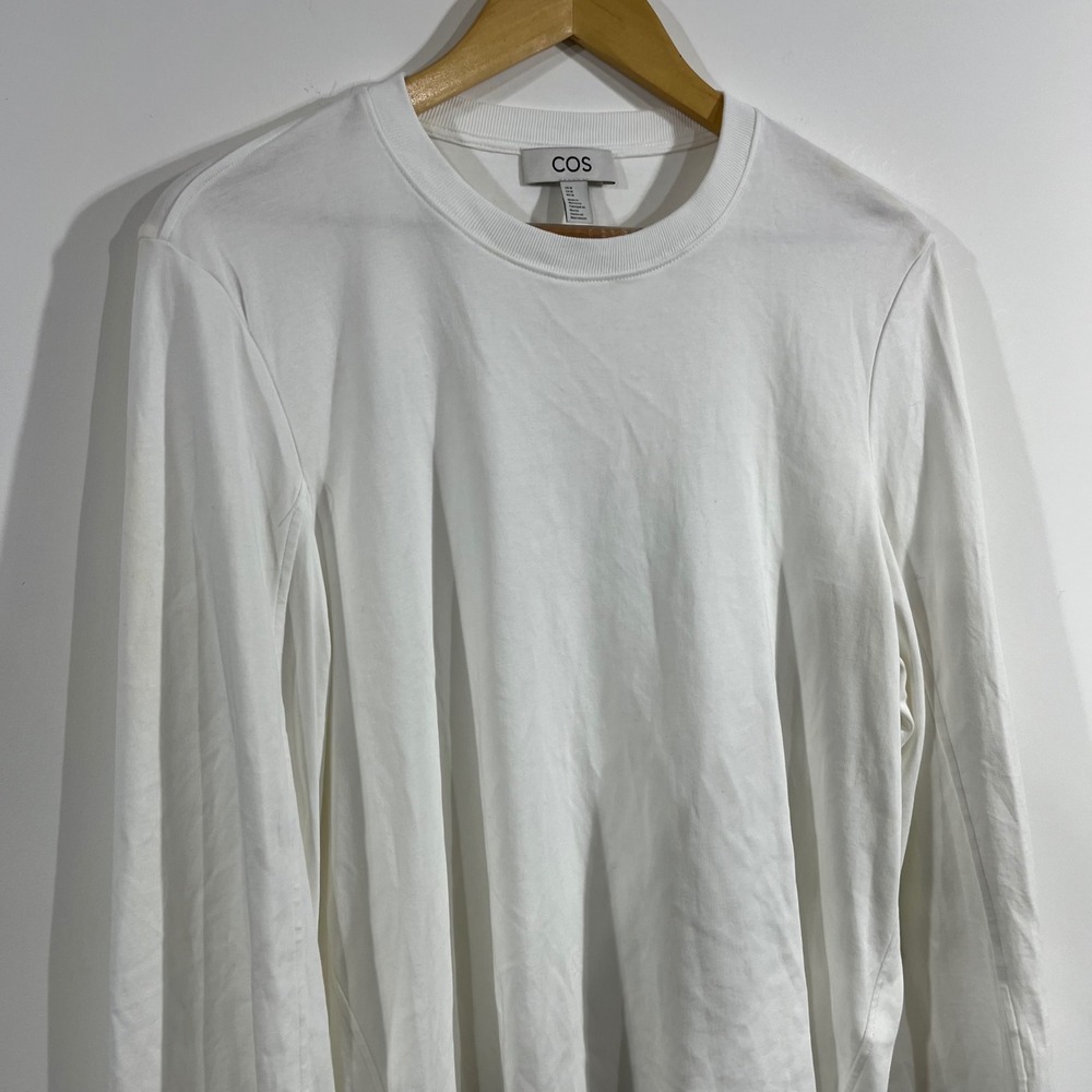 COS Old Money Minimalist Preppy Cotton T-Shirt Crew Neck Casual Mens Medium - Picture 2 of 10